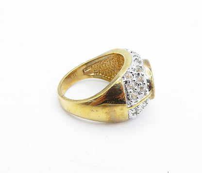 ROSS SIMON 925 Silver Amethyst & Topaz Two Tone Cocktail Ring Sz 6.5 RG6768