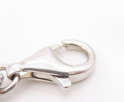 925 Sterling Silver Vintage Bracelet Real Diamonds Love Heart Outline  BT11604