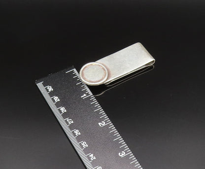 925 Sterling Silver  Vintage Minimalist Circle Accent Money Clip  TR3405