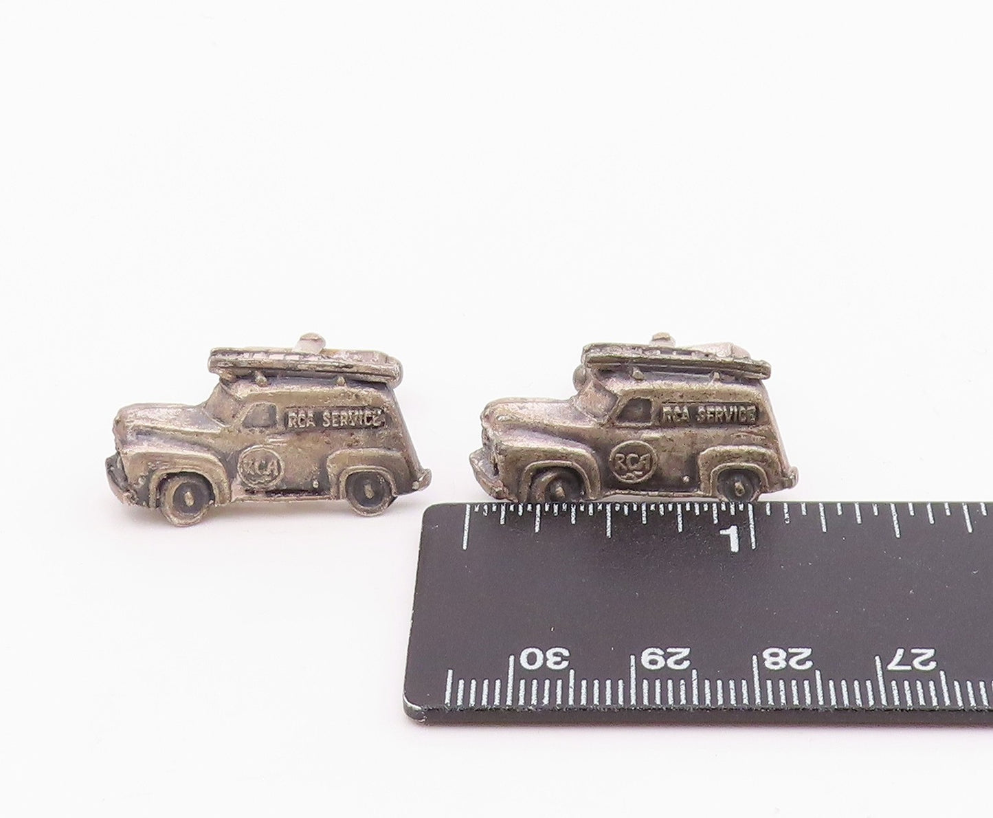 925 Sterling Silver  Vintage Antique RCA Service Car Motif Cuff Links  TR1306