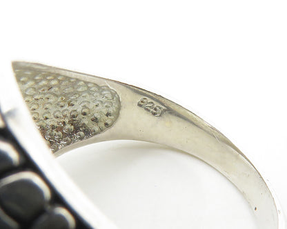 925 Sterling Silver  Cubic Zirconia Two Tone Cocktail Ring Sz 9.5  RG18304