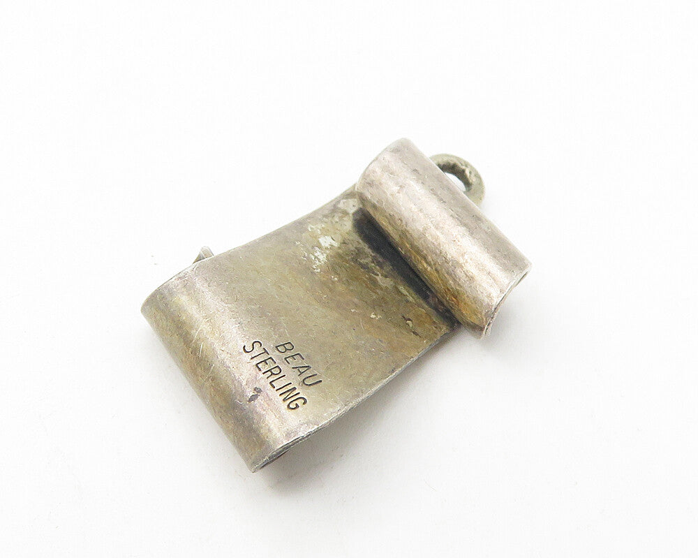BEAU 925 Sterling Silver  Vintage Dark Tone Graduate's Diploma Pendant  PT9434