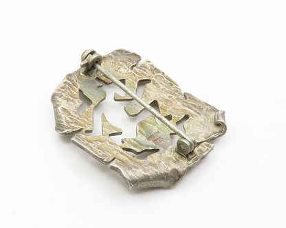 925 Sterling Silver  Vintage Modernist Cutout Figure Brooch Pin  BP5616