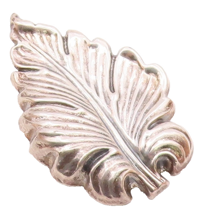 DANECRAFT 925 Sterling Silver  Vintage Shiny Floral Leaf Brooch Pin  BP8817