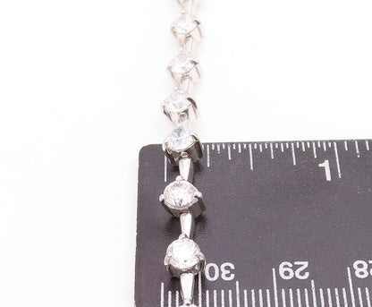 925 Sterling Silver Vintage Bracelet Minimalist Round CZ Band  BT11011