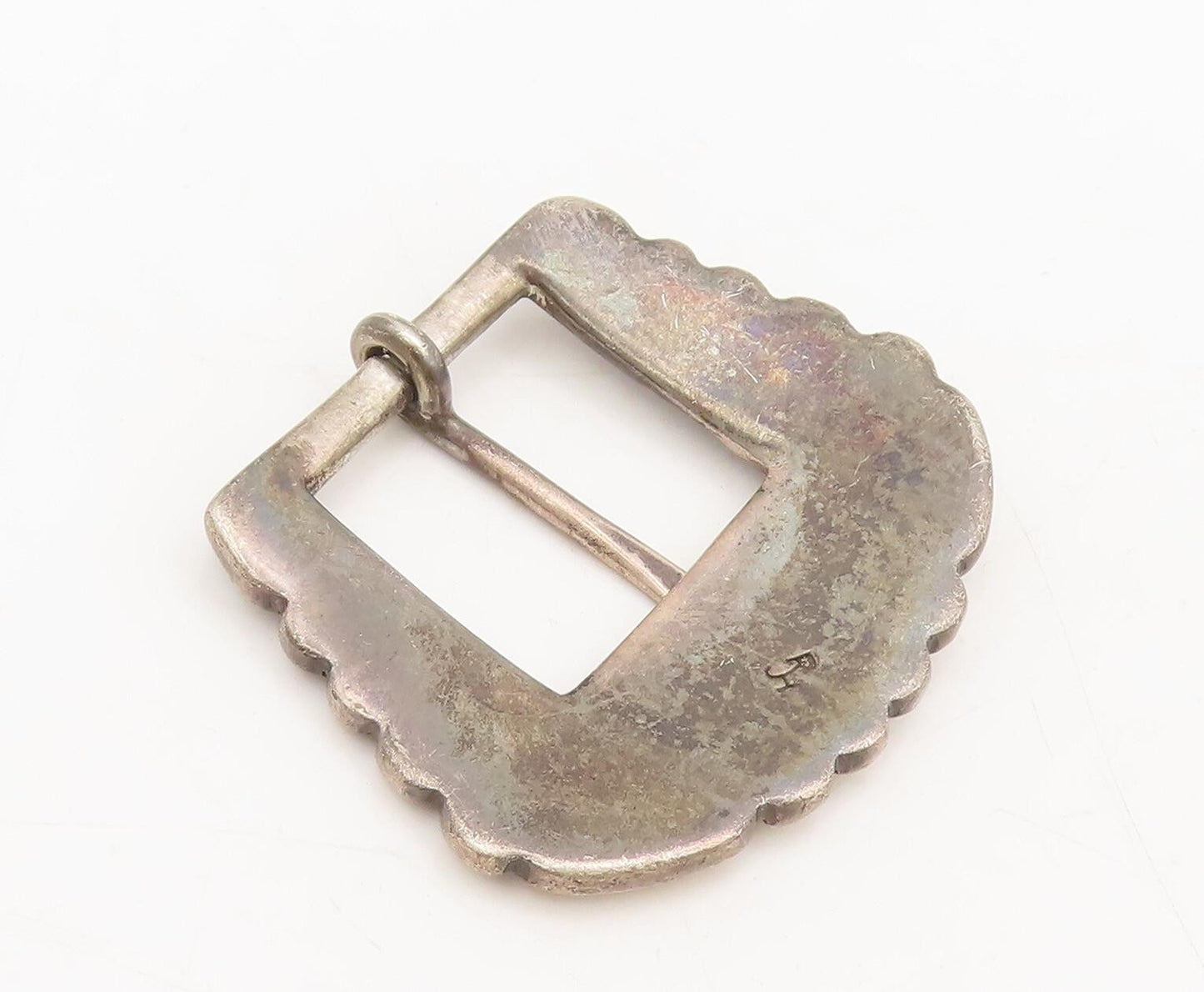 925 Silver Vintage Belt Buckle SOUTHWESTERN Fan Solid Belt Holder And Tip TR3675