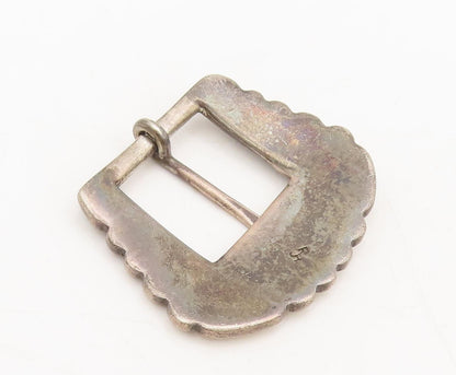 925 Silver Vintage Belt Buckle SOUTHWESTERN Fan Solid Belt Holder And Tip TR3675