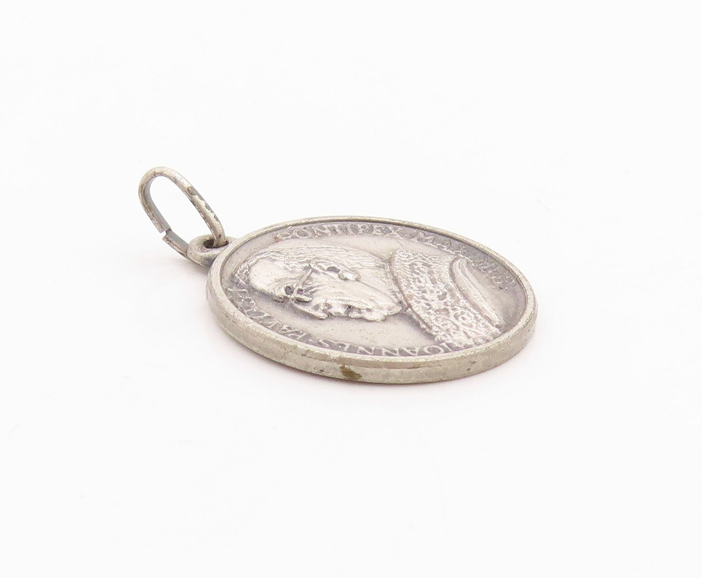 925 Sterling Silver Vintage Pendant Antique Pope John Paul II Coin  PT24724