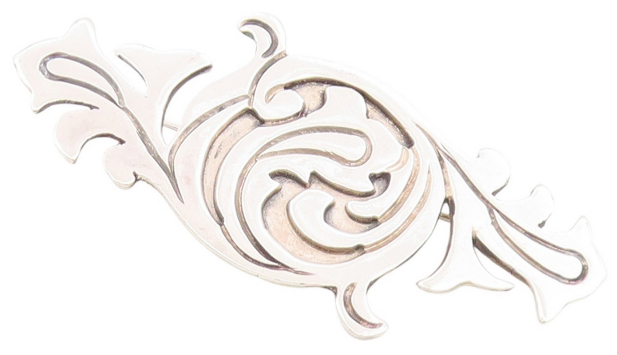 925 Sterling Silver Vintage Brooch JOSE ANTON MEXICO Scrollwork Pin  BP12485