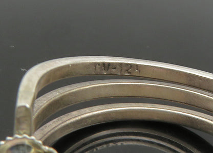MEXICO 925 Sterling Silver  Vintage Shiny Split Shank Hoop Earrings  EG11419
