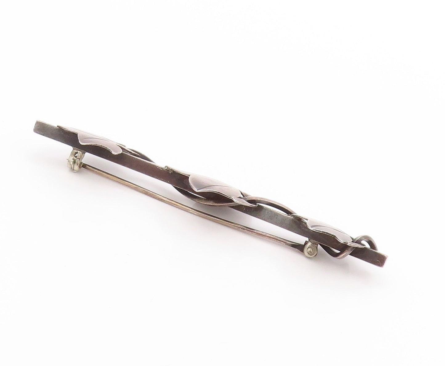 925 Sterling Silver Vintage Brooch LEONORE DOSKOW Connected Ivy Leaves  BP11622