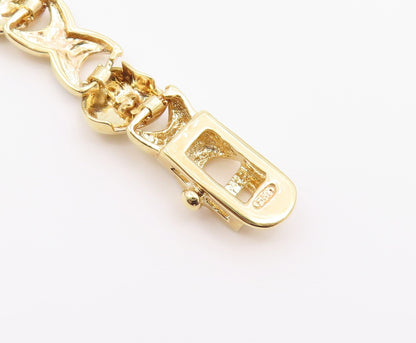925 Sterling Silver  Genuine Diamonds Love Hearts XO Chain Bracelet  BT7583