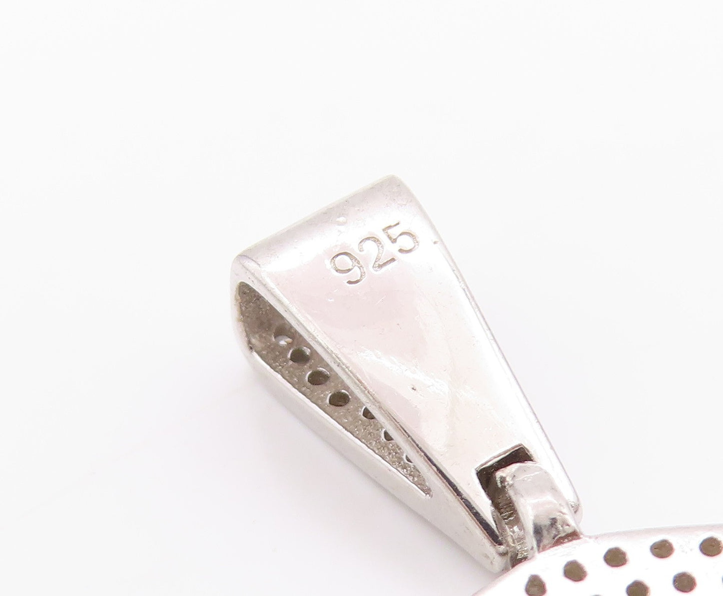 925 Sterling Silver Vintage Pendant CZ Inlay Bull's Head  PT24462