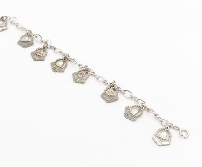 925 Sterling Silver Vintage Bracelet OC TANNER Attendance Award Charm  BT12155