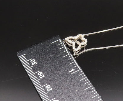 925 Silver  Vintage Dainty Genuine Diamonds Butterfly Cutout Necklace  NE3997