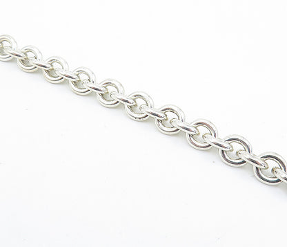 925 Sterling Silver  Love Heart Bow & Arrow Round Link Chain Bracelet  BT2630