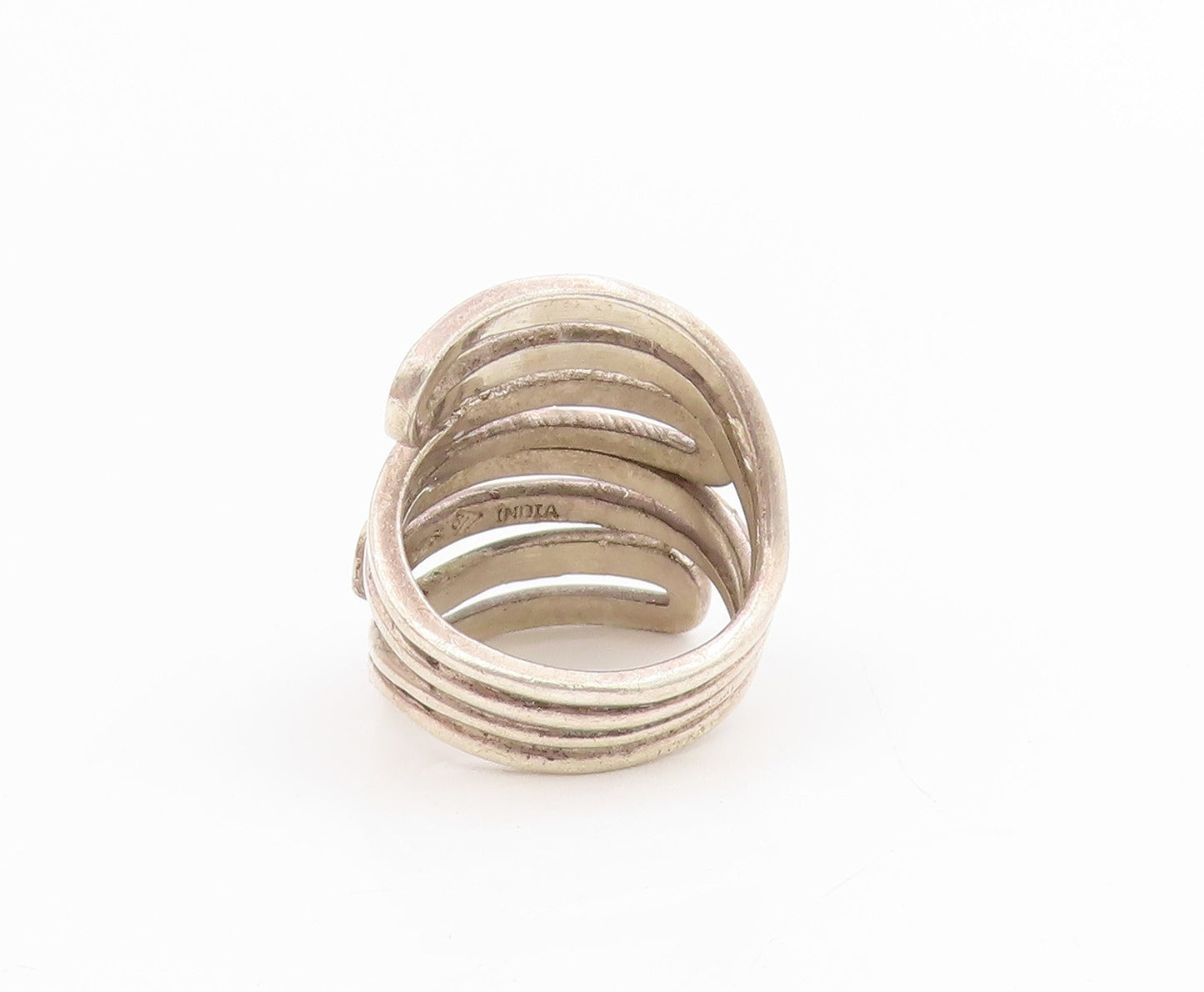 925 Sterling Silver Vintage Ring SILPADA Modernist Coil Maze  Sz 7.5  RG34388