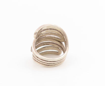 925 Sterling Silver Vintage Ring SILPADA Modernist Coil Maze  Sz 7.5  RG34388
