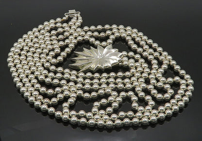 N&R 925 Sterling Silver Vintage Shiny Multi Strand Ball Beaded Belt TR2520