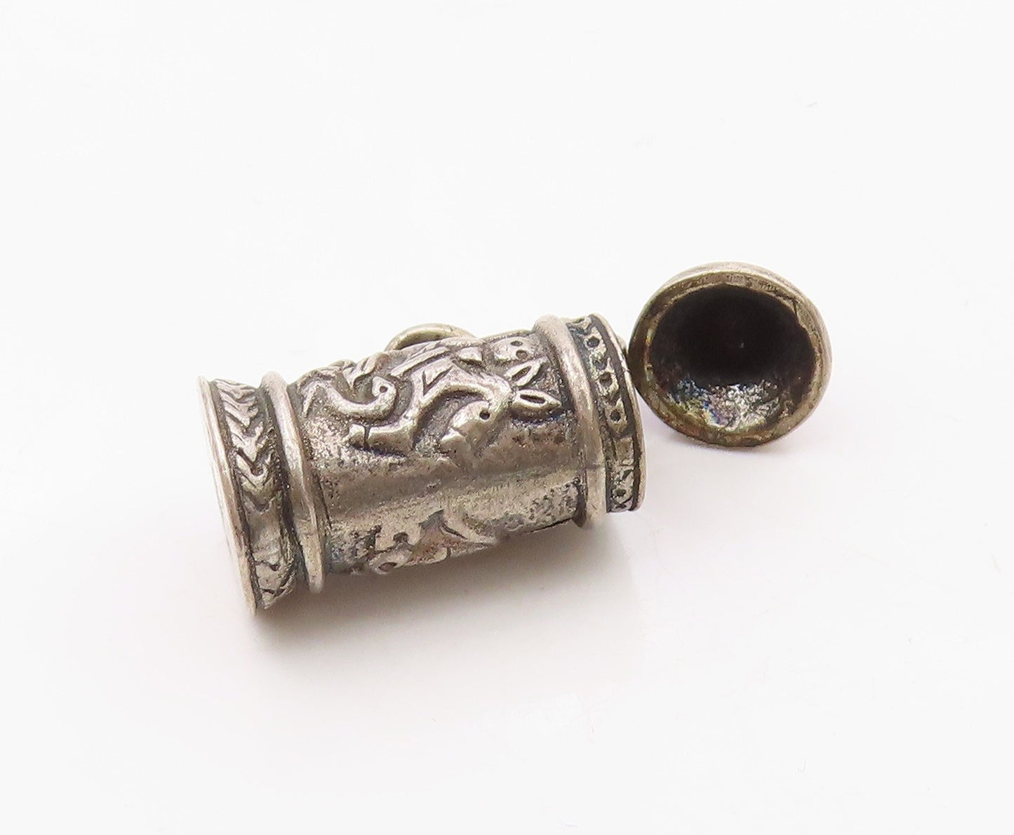 925 Sterling Silver  Vintage German Style Beer Mug Pendant (OPENS)  PT19086