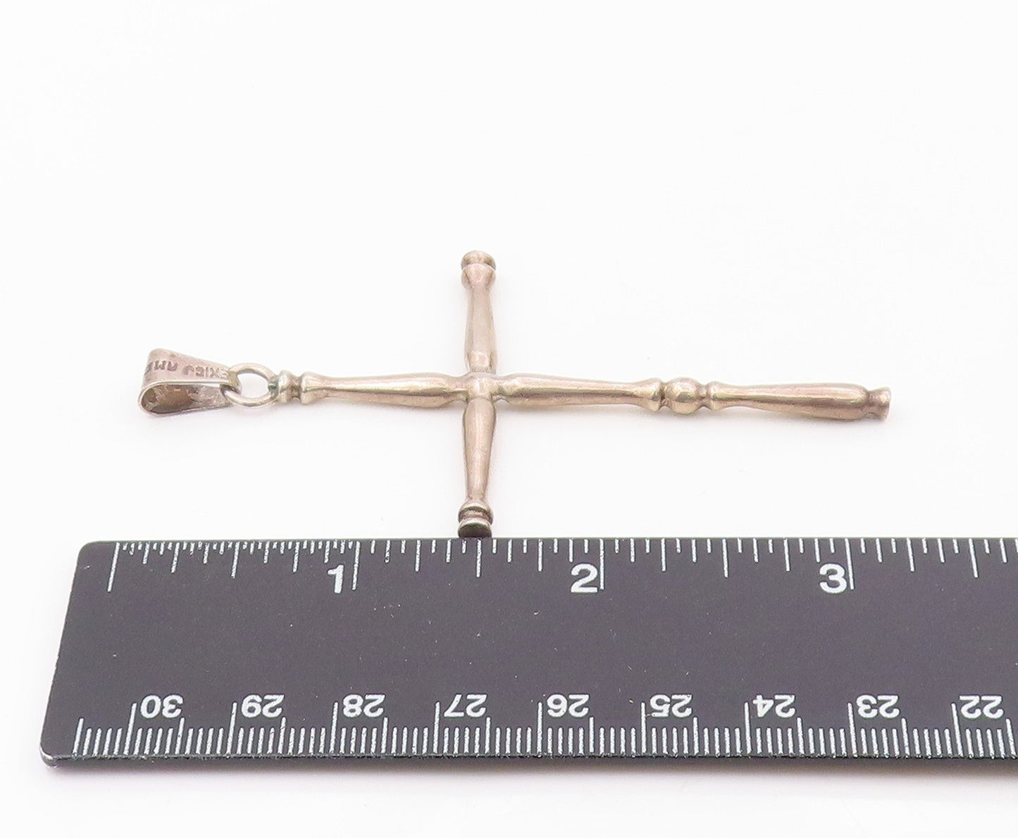 LEVINS MEXICO 925 Silver  Vintage Minimalist Religious Cross Pendant  PT21026