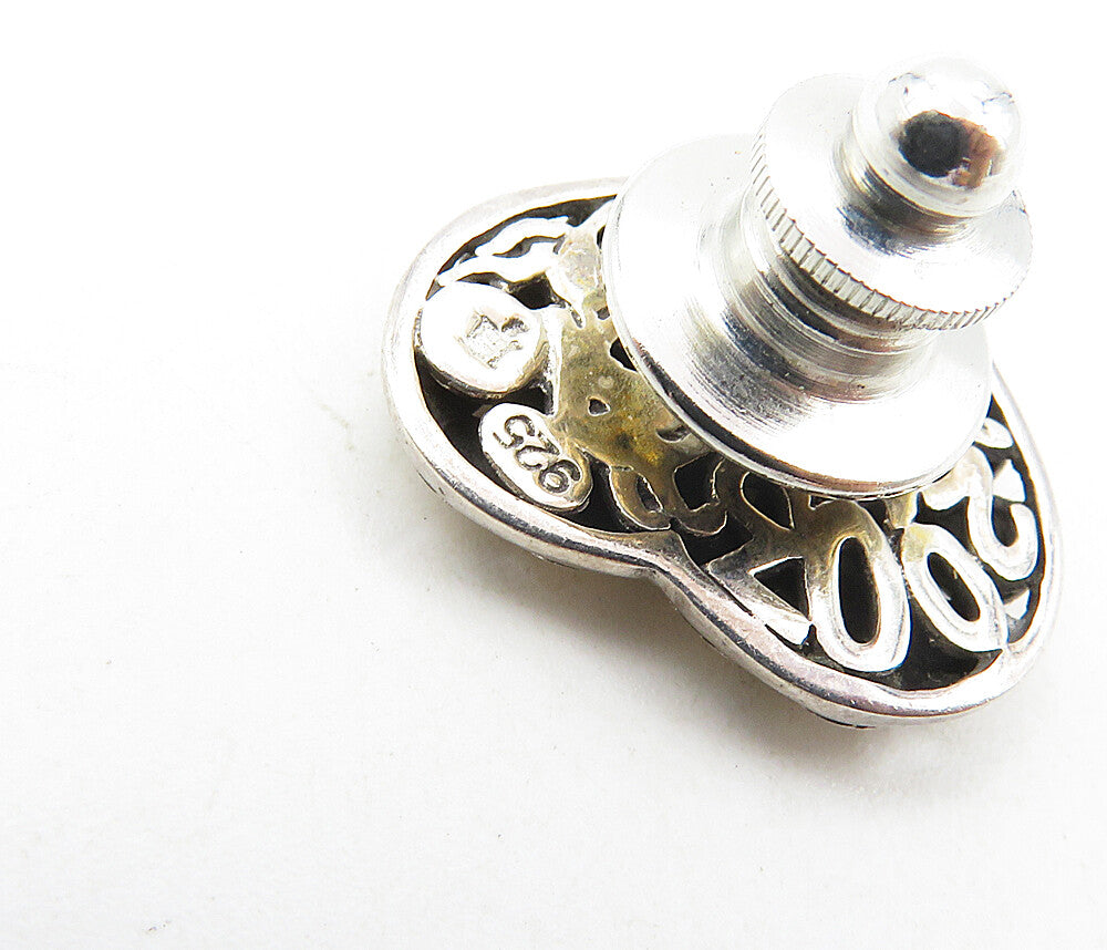 925 Sterling Silver  Vintage JOHN HARDY Solid Love Heart Lapel Pin  TR1494