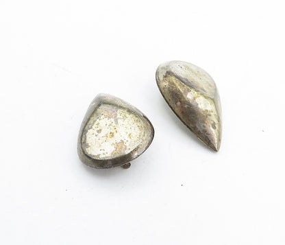 925 Sterling Silver  Vintage Dark Tone Tear Drop Non Pierce Earrings  EG2263