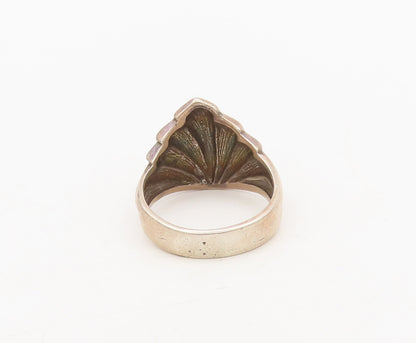 KABANA 925 Sterling Silver  Vintage Minimalist Fan Shape Ring Sz 6.5  RG27063