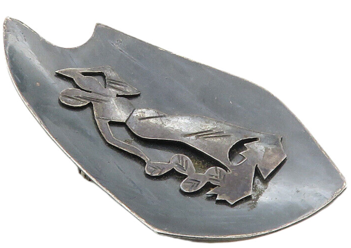 BEZALEL ISRAEL 925 Silver  Vintage Oxidized Woman Figure Brooch Pin  BP3622