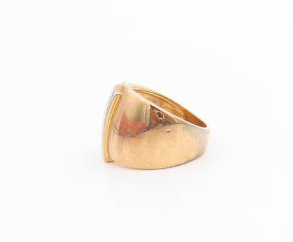 925 Sterling Silver Vintage Ring Gold Plated Minimalist Dome Band  Sz 6  RG33827