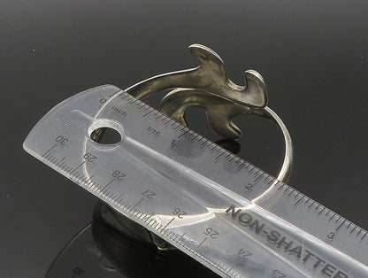 BETO MEXICO 925 Silver  Vintage Modernist Swirl Bypass Bangle Bracelet  BT9457