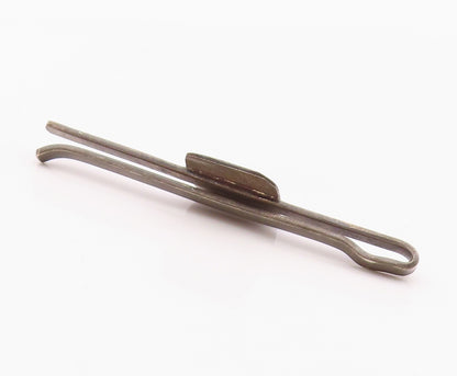 SIAM 925 Sterling Silver  Vintage Niello Dancer Dark Tone Tie Clip  TR1970