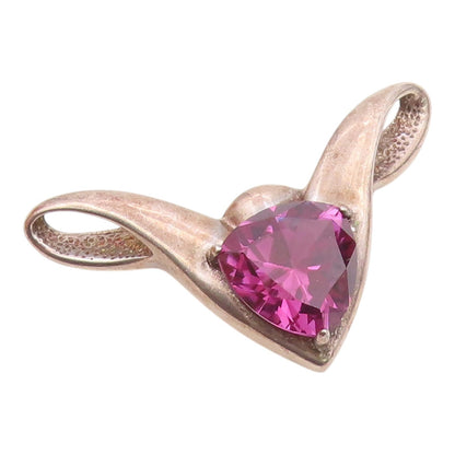 DAVID SIGAL 925 Silver  Vintage Unique Purple Garnet Wings Pendant  PT21521