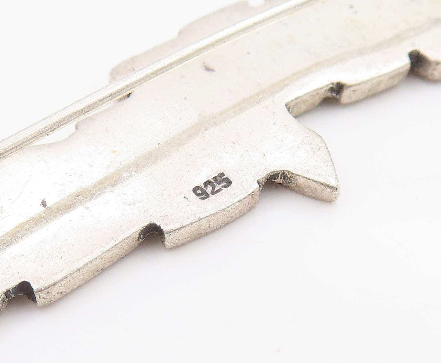 925 Sterling Silver Vintage Brooch Brutalist Cracked Pavement Design  BP12117
