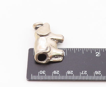 MEXICO 925 Sterling Silver  Vintage Shiny Elephant Motif Pendant  PT15293