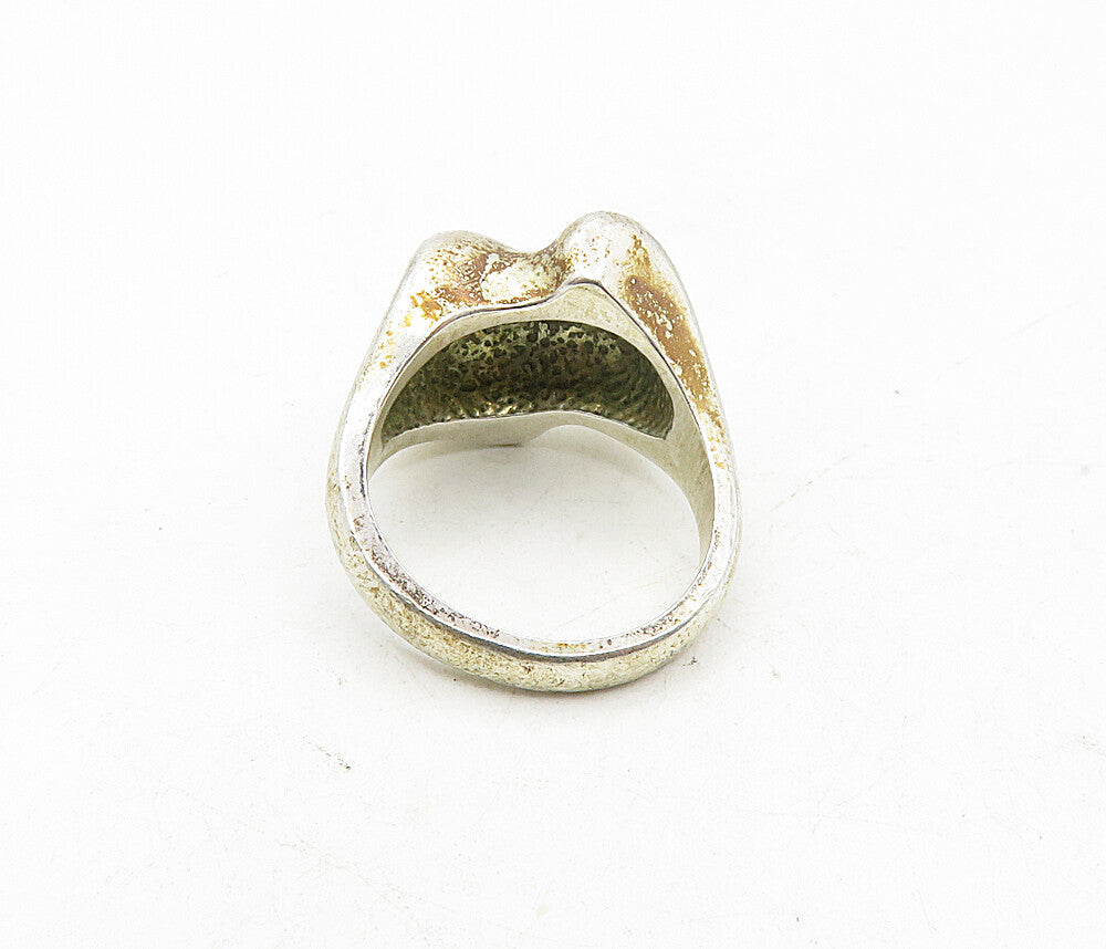 925 Sterling Silver  Vintage Shiny Fluted Dome Design Band Ring Sz 6  RG8974