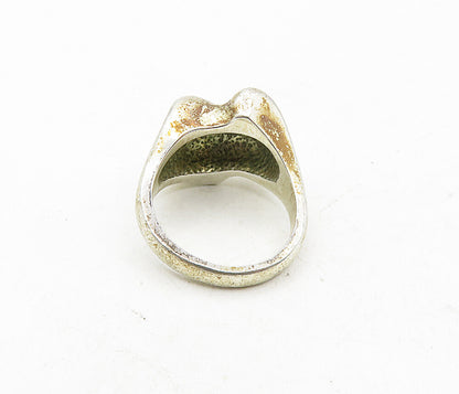 925 Sterling Silver  Vintage Shiny Fluted Dome Design Band Ring Sz 6  RG8974