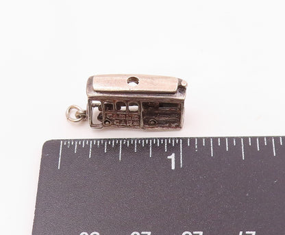 925 Sterling Silver  Vintage San Francisco Cable Car Trolley Pendant  PT18168
