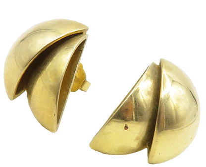 JULIETT 925 Sterling Silver  Vintage Shiny Gold Plated Drop Earrings  EG6958