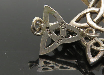 PETER STONE 925 Sterling Silver  Vintage Celtic Knot Chain Bracelet  BT8636