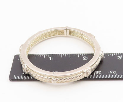 925 Sterling Silver Vintage Bracelet JUDITH RIPKA Love Heart Bangle   BT11580