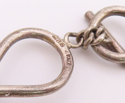 925 Sterling Silver Vintage Bracelet ZINA Classic Interlocking Loops  BT12217