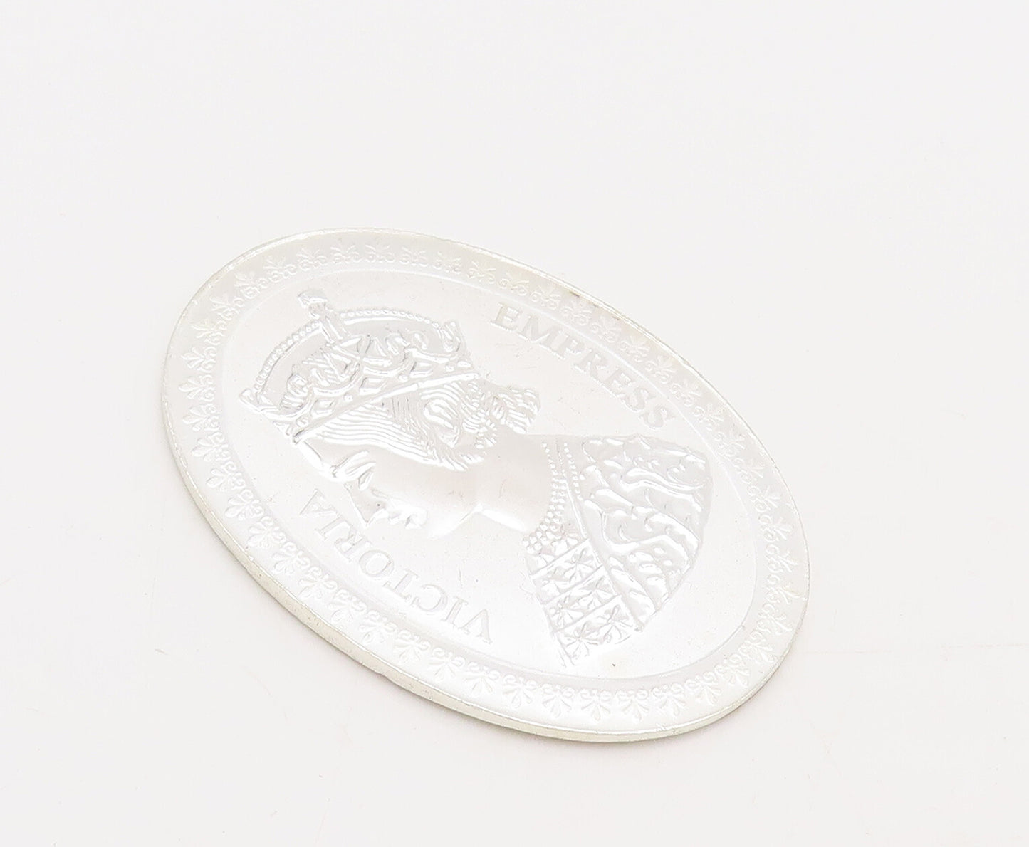 925 Sterling Silver Vintage Coin Victorian Marriage Blessing Solid Coin TR3689