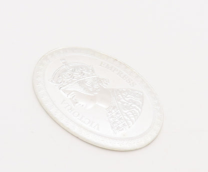 925 Sterling Silver Vintage Coin Victorian Marriage Blessing Solid Coin TR3689