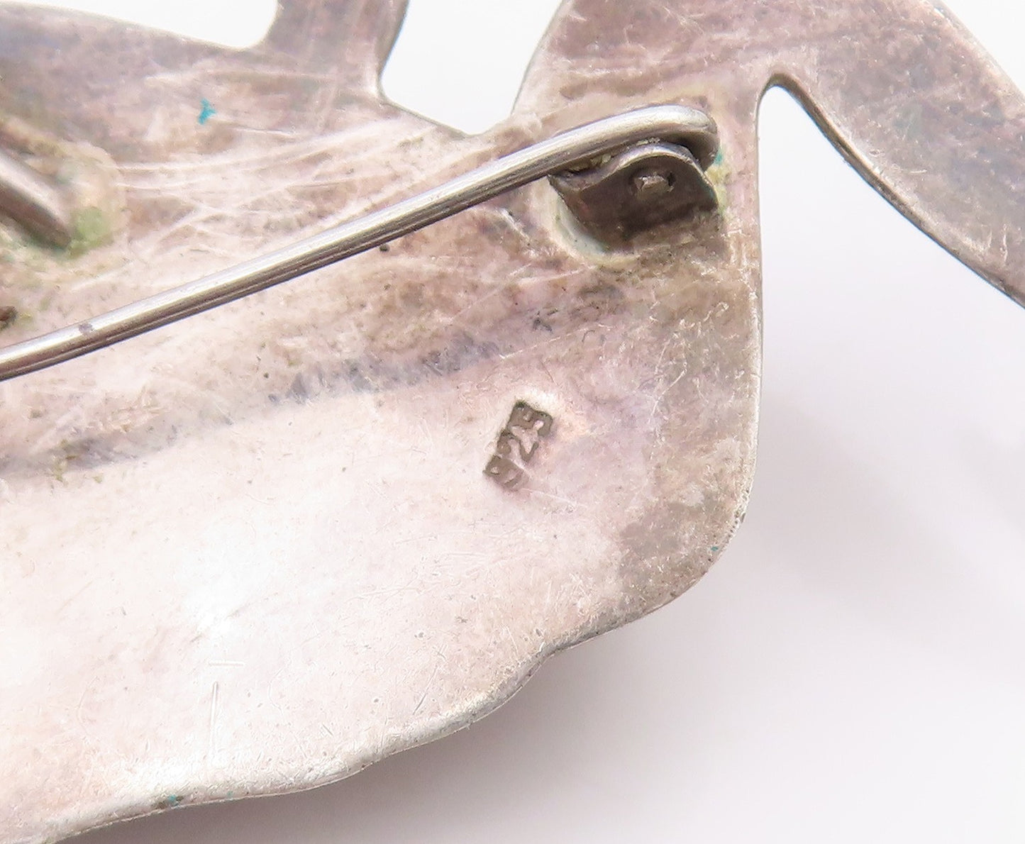 925 Sterling Silver Vintage Brooch Textured Leaping Frog Figurine Pin  BP12105