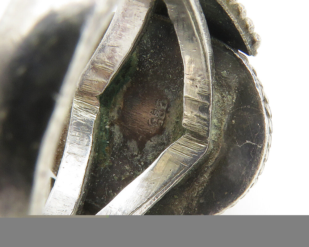 925 Sterling Silver   Vintage Cabochon Cut Quartz Cocktail Ring Sz 7  RG17254