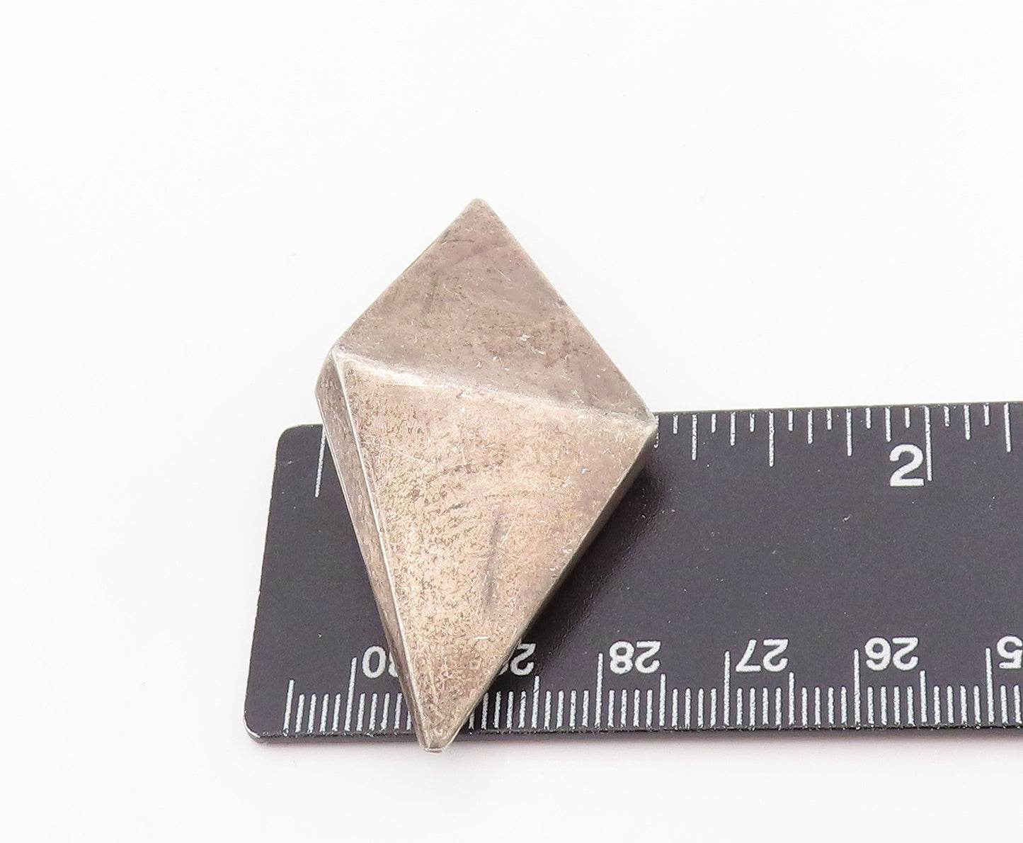 925 Sterling Silver Vintage Brooch Pin MEXICO Solid Geometric Sculpture  BP12190