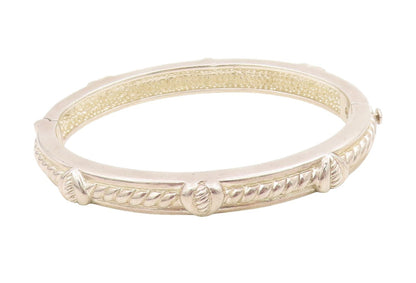 925 Sterling Silver Vintage Bracelet JUDITH RIPKA Love Heart Bangle   BT11580