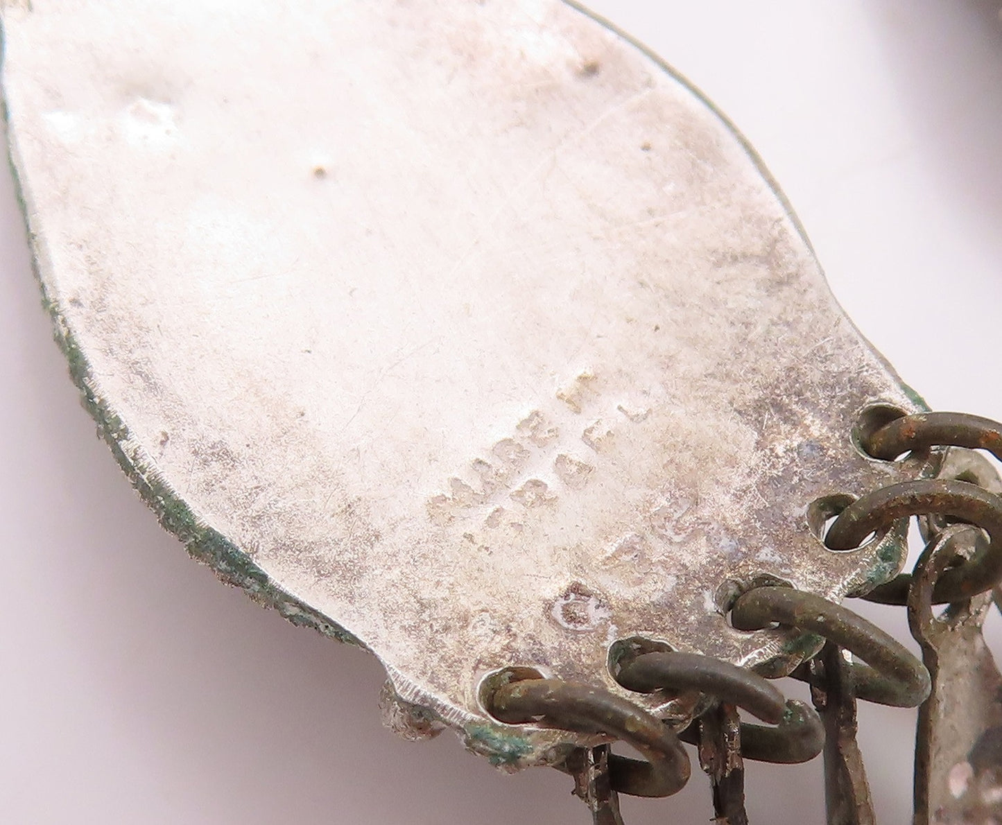 925 Sterling Silver Vintage Necklace ISRAEL Intricate Motif Design Choker NE4823
