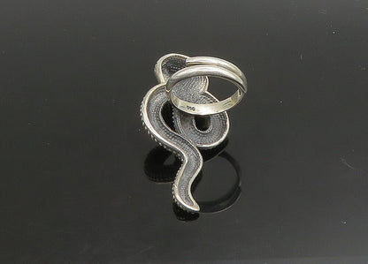 925 Sterling Silver   Vintage Shiny Cobra Snake Band Ring Sz 8.5  RG23405